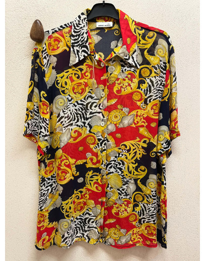 Vintage 90's εμπριμέ πουκάμισο XL