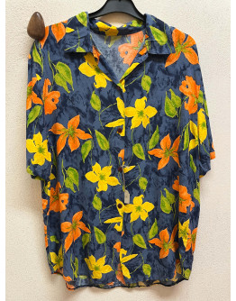 Vintage 90's εμπριμέ πουκάμισο XL