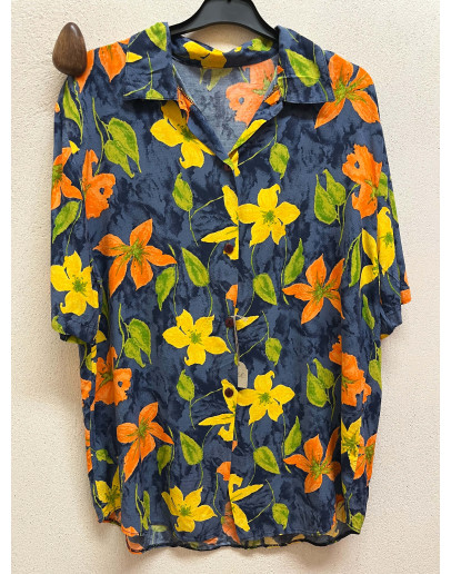 Vintage 90's εμπριμέ πουκάμισο XL