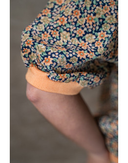 Vintage silk floral top XL