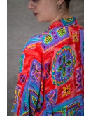 Vintage 90's εμπριμέ πουκάμισο oversized