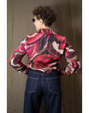 Vintage εμπριμέ πουκάμισο M