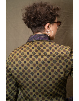 Vintage εμπριμέ πουκάμισο M