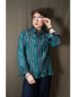 Vintage πουκάμισο με κεντημένες λεπτομέρειες M