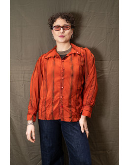 Vintage ριγέ πουκάμισο M