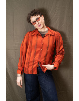 Vintage ριγέ πουκάμισο M