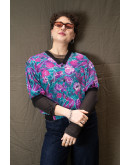 Vintage 80's εμπριμέ πουκάμισο XL