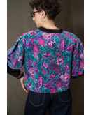 Vintage 80's εμπριμέ πουκάμισο XL