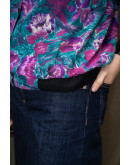 Vintage 80's εμπριμέ πουκάμισο XL