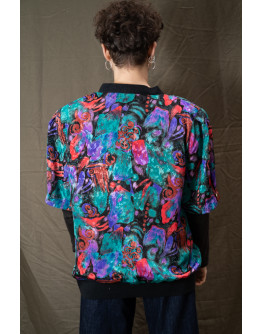 Vintage 80's εμπριμέ πουκάμισο oversized