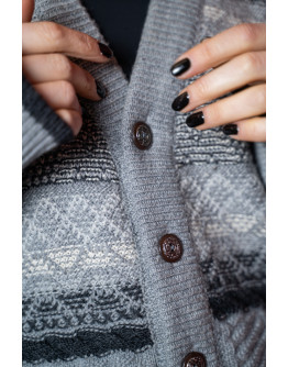 Vintage woolen knitted jacket Μ-L