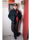 Vintage plaid bomber jacket M