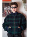 Vintage plaid bomber jacket M