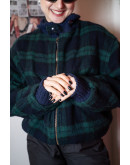 Vintage plaid bomber jacket M