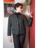 Vintage woollen plaid blazer M