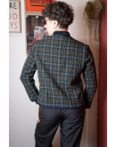 Vintage woollen plaid blazer M