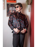 Vintage μεταξωτό ασιατικό σακάκι M