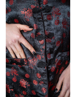 Vintage silk asian jacket M