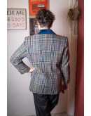 Vintage woollen plaid blazer M