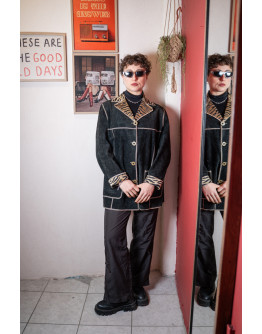 Vintage suede σακάκι doublefaced