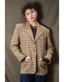 Vintage μάλλινο καρό σακάκι L